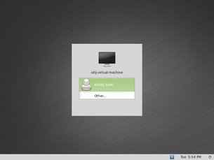 Linux Mint 10 Login screen